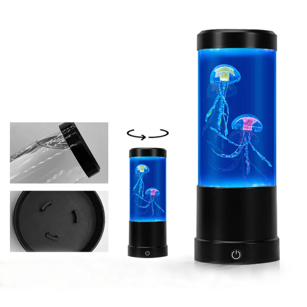 C5 Color Changing Jellyfish Lamp Usb/Battery Powered Table Night Light Children'S Gift Bedroom Decor Boys Girls Birthday Gifts