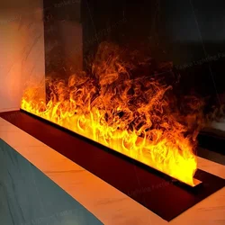 3D Atomized Fireplace Smart App Control Water Vapor Electric Steam Flame Humidifier Silent Indoor Fireplace TV Wall Home Decor