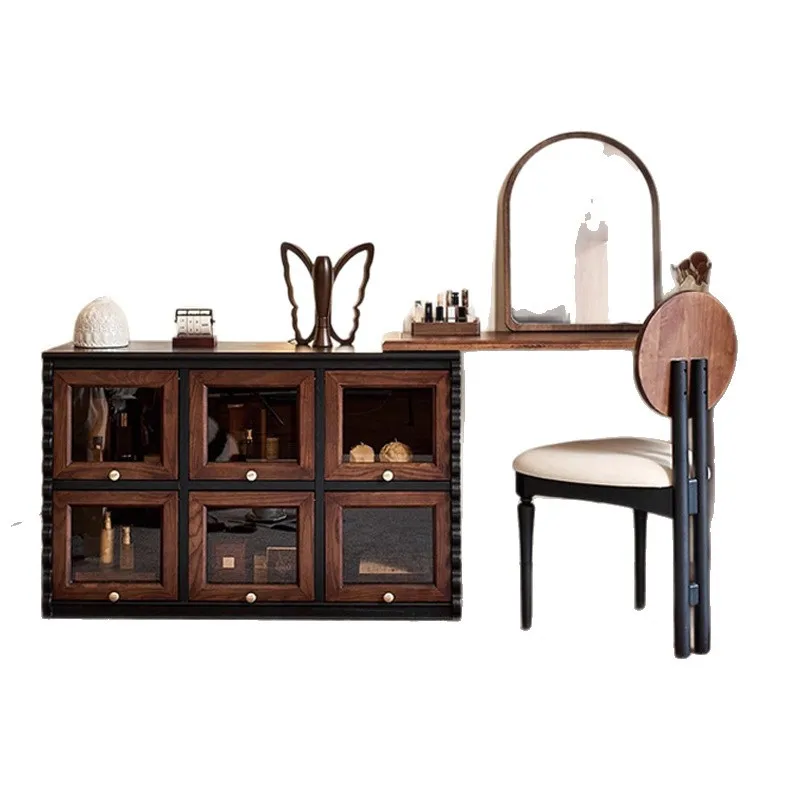 

Французский антикварный комод, шкаф для хранения, прикроватный комод для спальни, шоколадный шкаф, столик для макияжа из массива ясеня