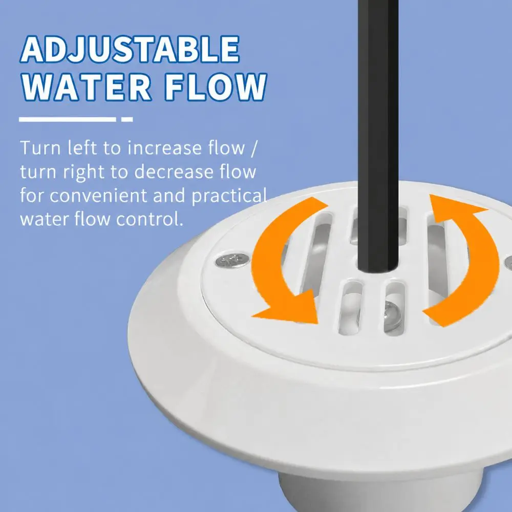 Portable SP1424 Pool Water Outlet ABS 1.5in 2in Pool Inlet Fitting White Pool Drain