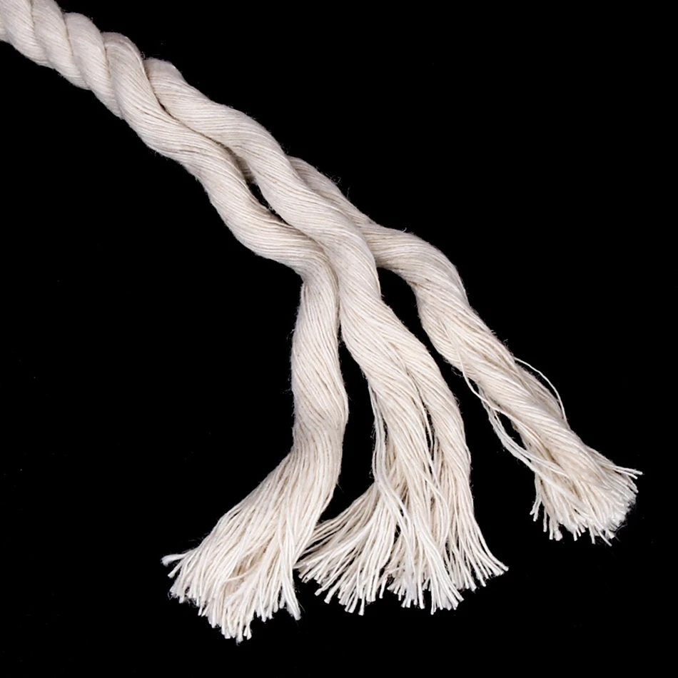 Cuerda de macramé de algodón 100%, 1mm-10mm, colgadores de pared hechos a mano, cuerda Natural de 3mm, costura Bohemia, decoración del hogar de boda