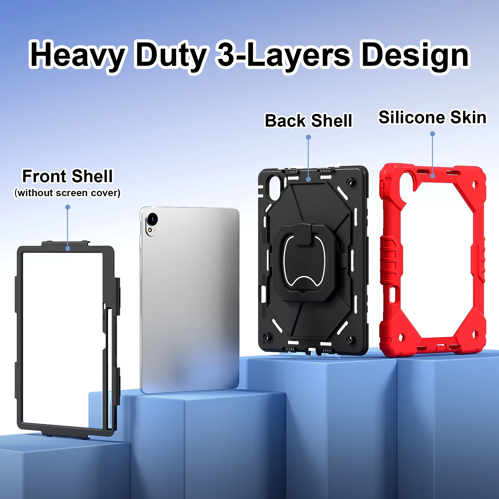 

Rotating Handle Grip Stand Cover Universal For Huawei MatePad 11.5 S 2025 2024 Model SLG-W50 SLG-W10 TGR-W09 Hybrid Armor Case