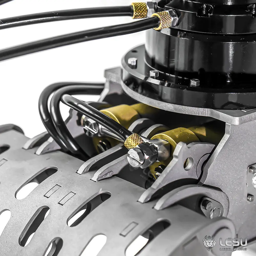 Mechanische Greifzange Lesu für 1/14 Hydraulik-Modellbaufahrzeuge, Vollmetall, neuer Baggeraufsatz AT-C0033-B – Detail 9
