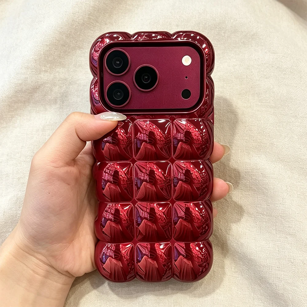 Phone Cases Redbubble - 인스 체리 레드 3D 퍼프 버블