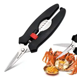 Lobster Scissors Multi Use Seafood Tool Kitchen Lobster Crab Shrimp Prawn Shell Peeler  Scissor Shear Snip Stainless