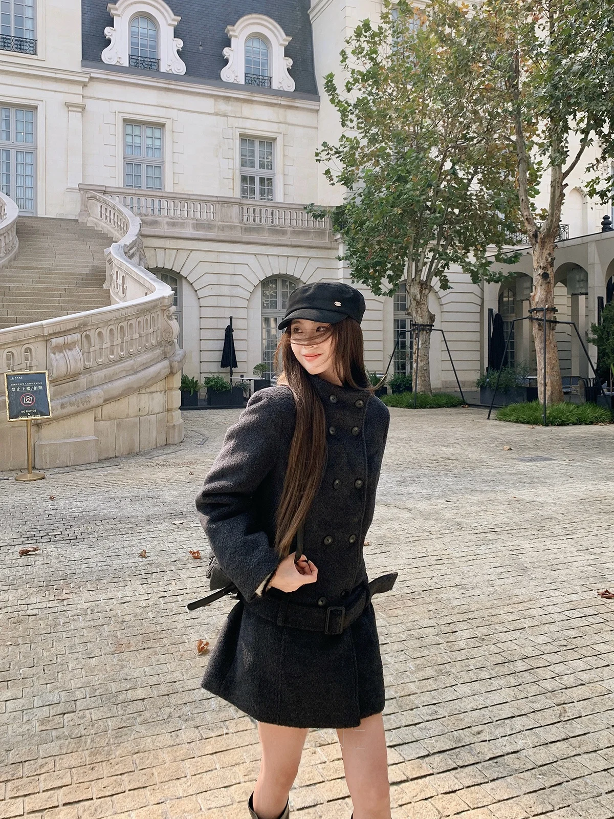 

Женское шерстяное пуховое пальто Yang Bubble Deep Ey с двубортной застежкой, средней длины, новая зимняя коллекция 2025, белое, с наполнителем из перьев