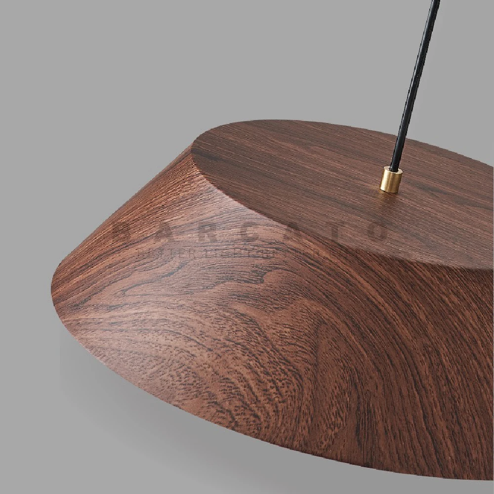 Imagem -05 - Nordic Modern Wood Grain Log Metal Luzes Pingente para Mesa Sala de Jantar Cozinha Pendurado Lâmpada Home Decor Iluminação Lusters