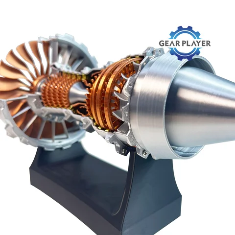 Turbofan Engine Model Aircraft Engine Kit DIY Assembly Model Toy Aircraft Engine Model Mechanical Science Educational Toy