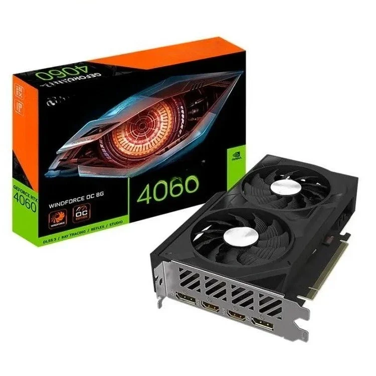 Kartu grafis komputer gaming RTX 4060 WINDFORCE OC 8G DLSS 3