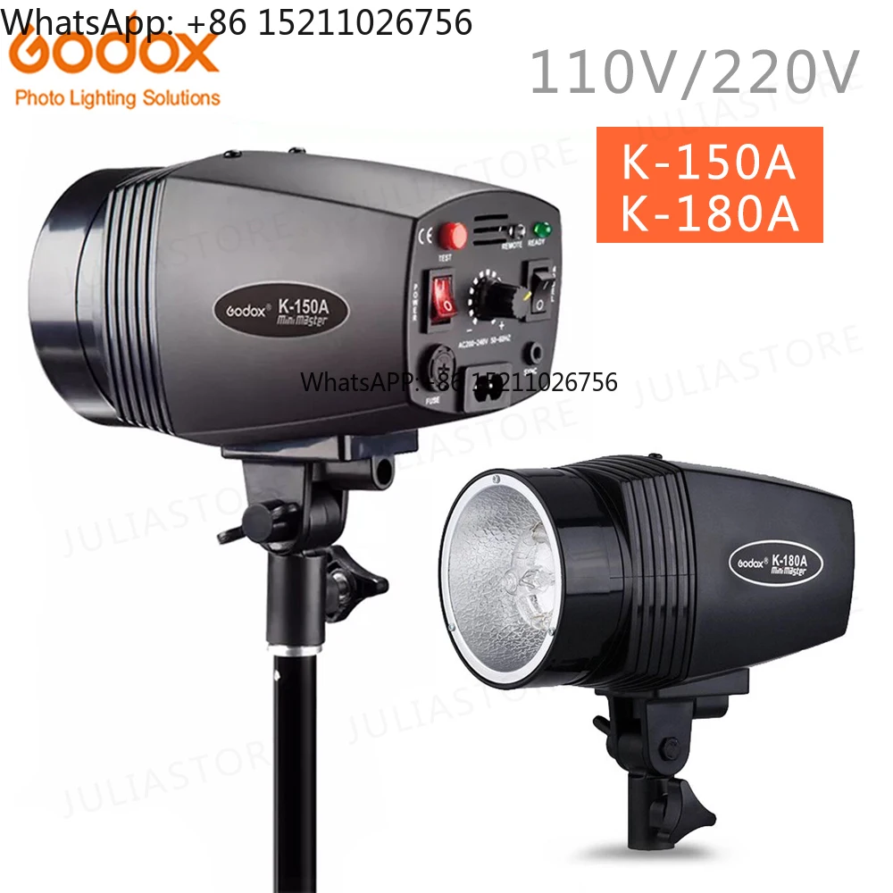 GOD OX K-150A K-180A 180WS 150Ws Портативная мини-мастер-студийная вспышка Освещение Фотогалерея Мини-вспышка 110 В 220 В для фотосъемки