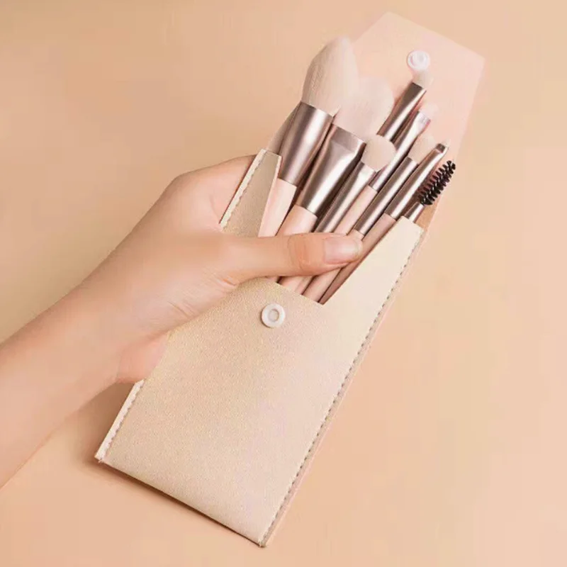 8 Makeup Brush Set Brush Set Full Set of Beauty Tools Storage Beginner Eyeshadow Loose Powder Brush 8 Set Children's Beauty