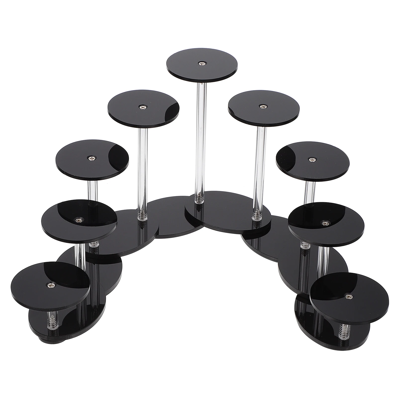 

1pc Acrylic Jewelry Display Rack Nine-Layer Storage Organizer Snake-Shaped Deformable Stand Earrings Bracelets Holder Multilayer