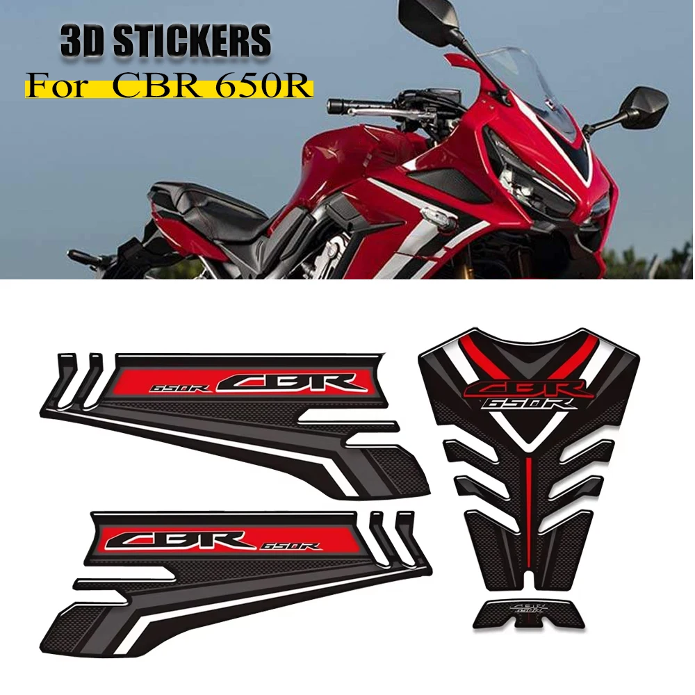 

For Honda CBR 650R CBR650R HRC Fireblade Motorcycle Tank Pad Stickers Grips Gas Fuel Oil Kit Knee Protector Decals ﻿