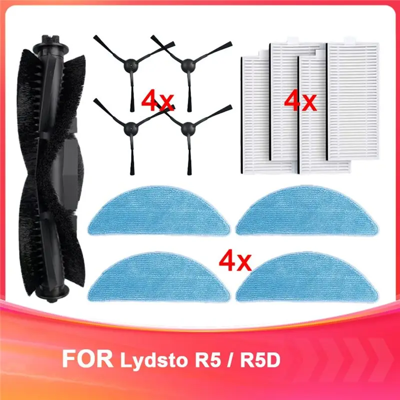 

Совместимые запчасти A20F для Lydsto R5 / R5D: основная и боковые щетки, HEPA-фильтр, салфетка для влажной уборки, мешок для сбора пыли, аксессуары, расходные материалы