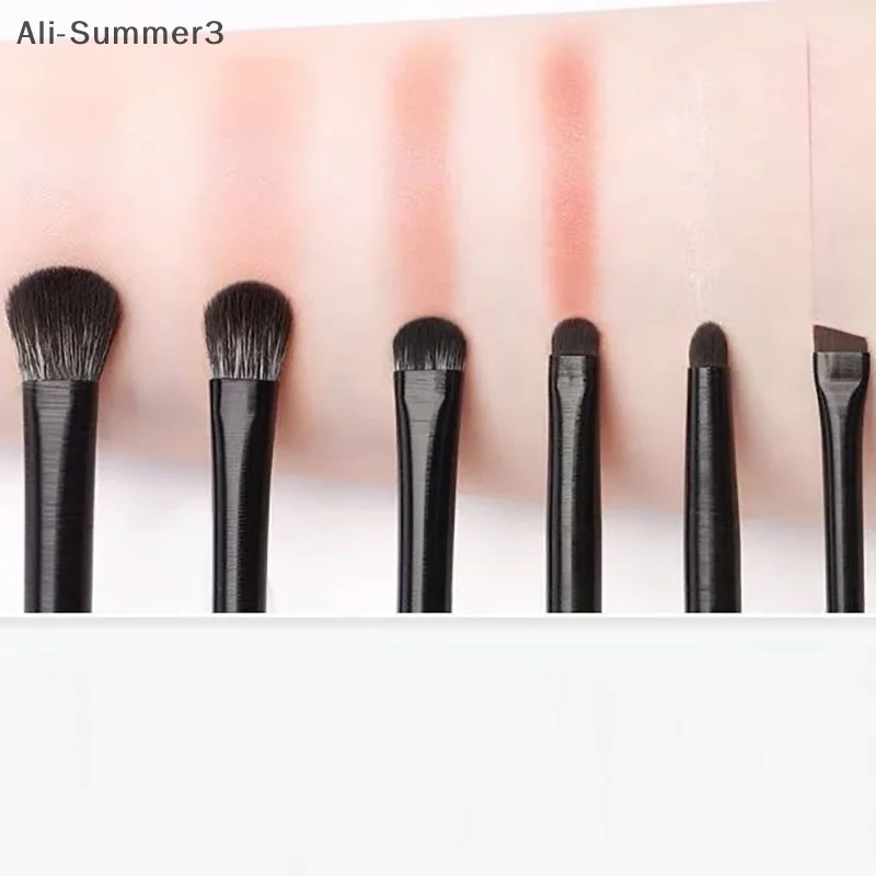 Ensemble de pinceaux de maquillage pour les yeux, 6 pièces, professionnel, doux, contour, fard à paupières, Eyeliner, brosse à sourcils, outil cosmétique de beauté du visage pour femmes