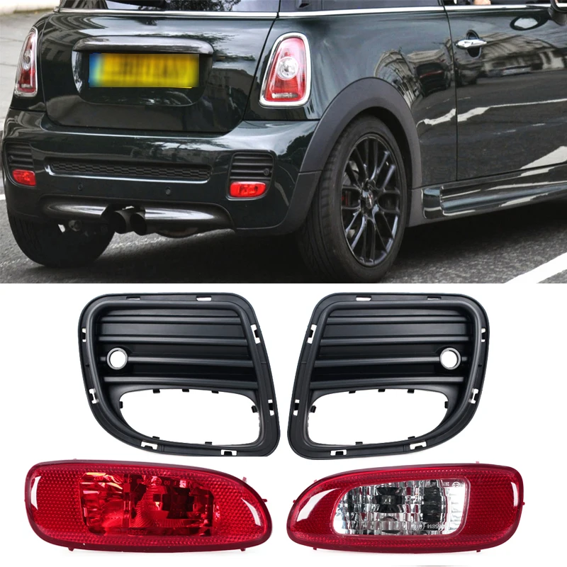 

Для BMW MINI R56 R57 R58 R59 JCW 2005-2015 задний фонарь, задний бампер, отражатель, противотуманная фара, крышка с лампочкой, автомобильные аксессуары