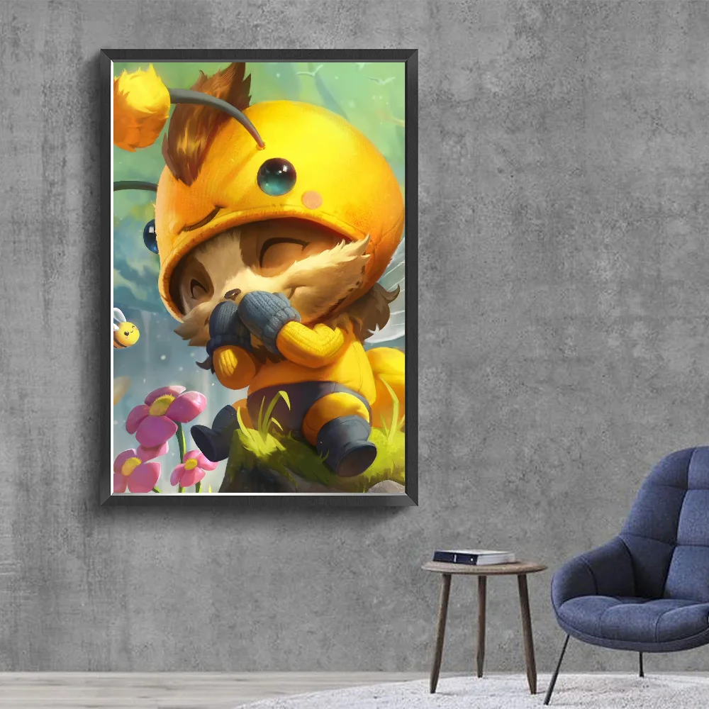 League of Legends Teemo DIY Sticky Poster Whitepaper Prints Posters Artwork Nordic Home Decor