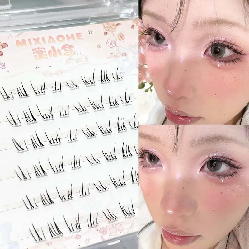 Mixiaohe Starry Manga Lower Lashes Clear Stem Fluffy Natural Reusable Korean Japanese Style
