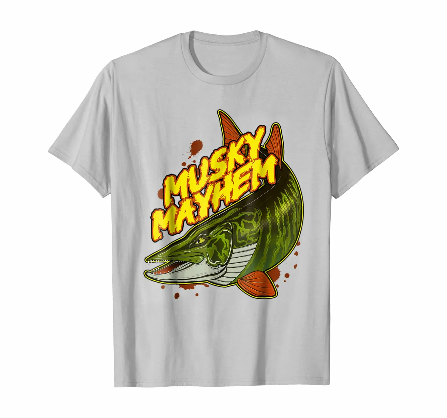 Musky Mayhem. Funny Fishing Angler Gift T Shirt. Short Sleeve 100% Cotton Casual T-shirts Loose Top Size S-3XL