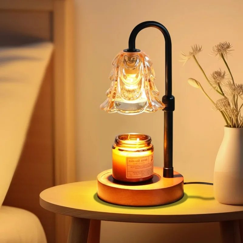 Log aromatherapy lamp,  candle warmer lamp, dimmable molten candlestick lamp, bedroom aromatherapy furnace