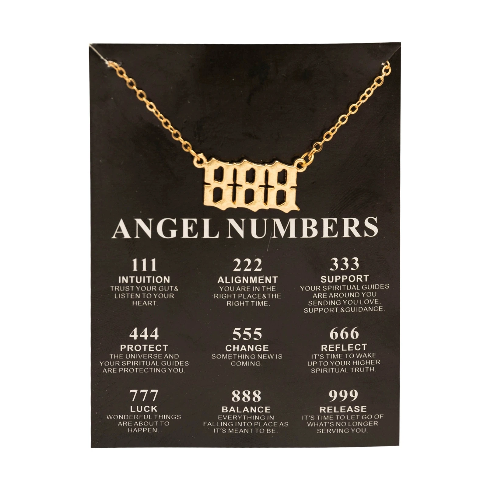 New Angel Number 777 Necklace For Women 111 222 333 444 555 666 888 999 Pendant Gold Color Chain Female Jewelry With Card image 4