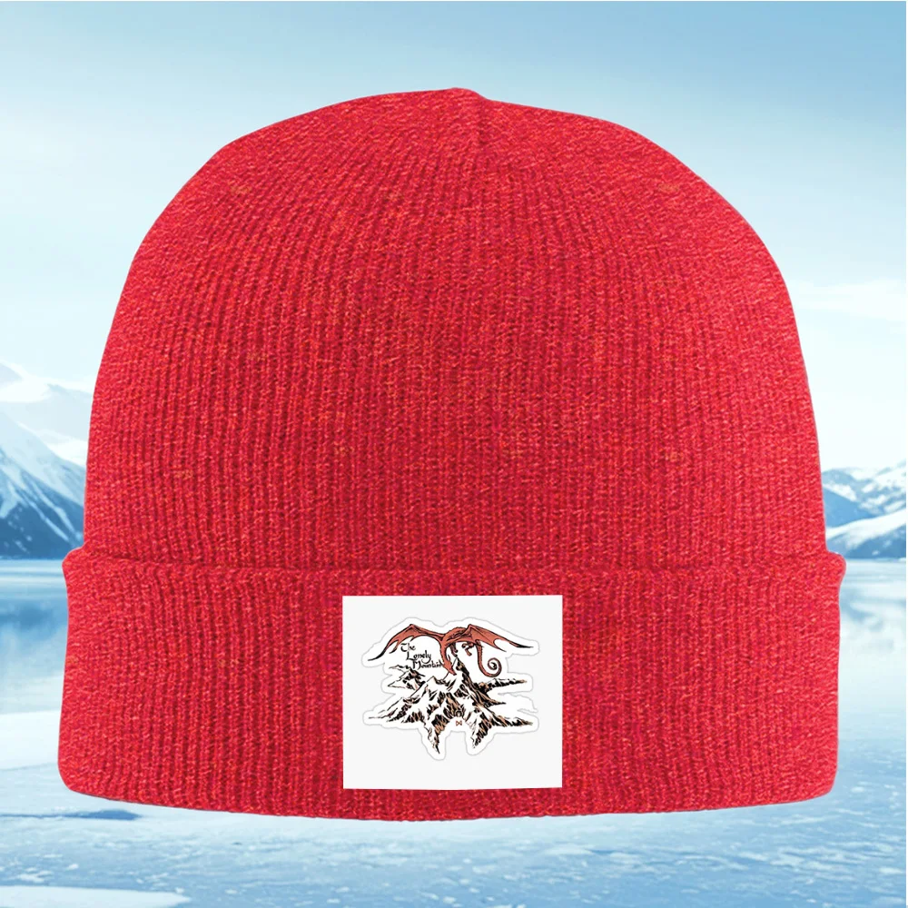 Dragão atop solitário vista de montanha das mulheres dos homens unisex chapéu de malha gorro pulôver inverno térmico quente natal ao ar livre ciclismo