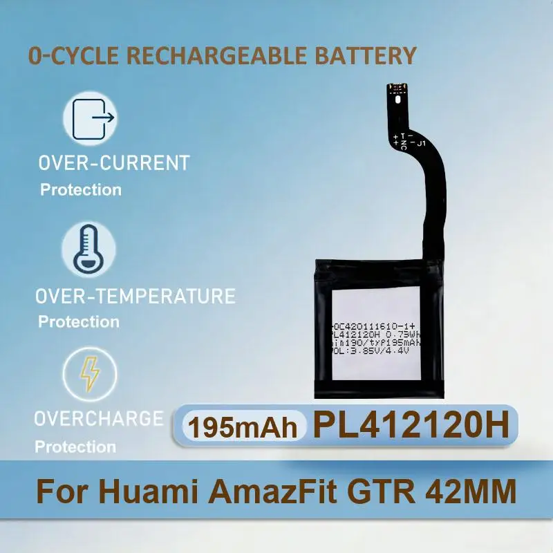 

PL412120H Smartwatch Battery For Huami Amazfit GTR 42MM 195mAh Real Capacity