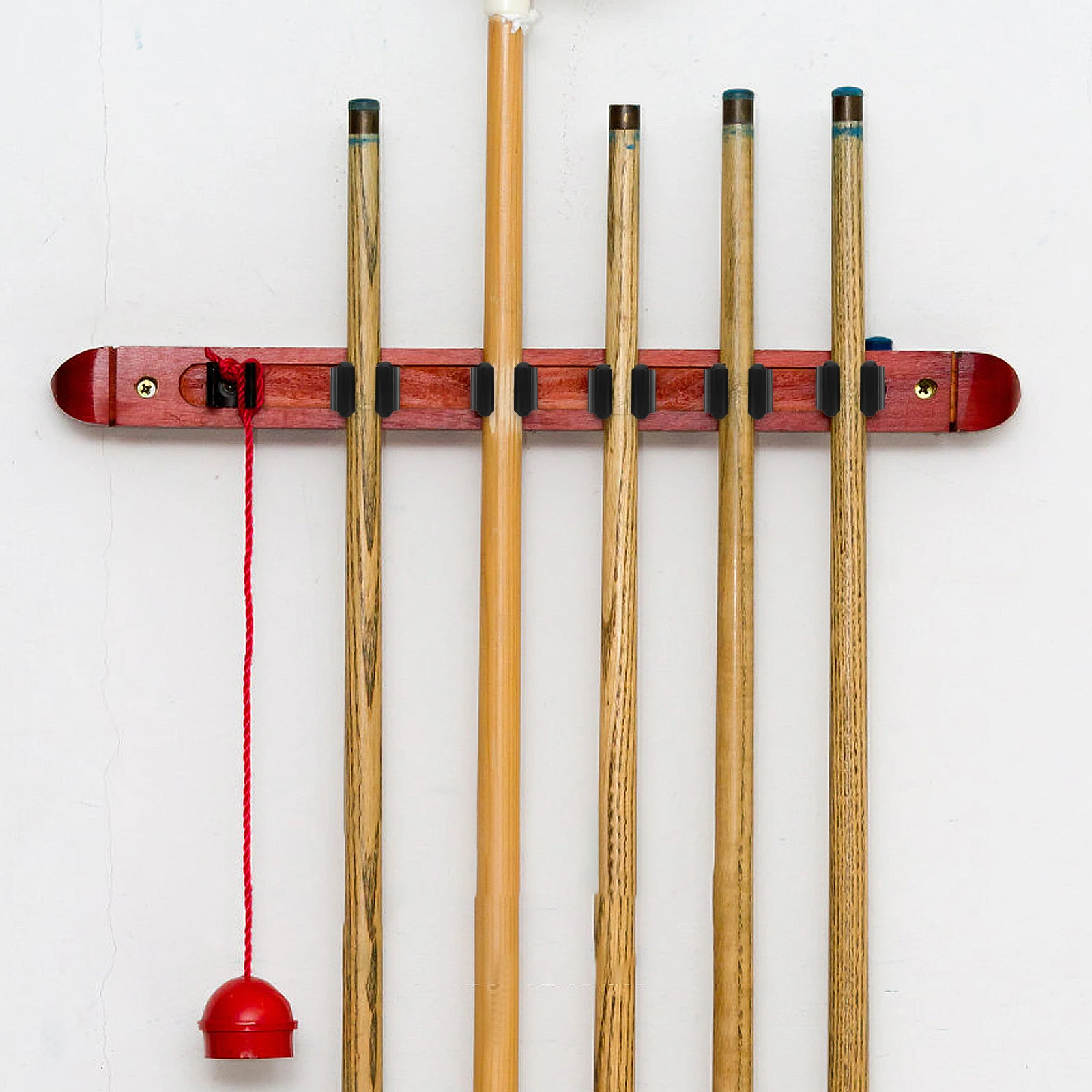 

15pcs Billiard Clip Rod Holder Wall Mount Pool Cue Rack Fishing Pole Clamp Storage Bracket for Cue Sticks and Rods