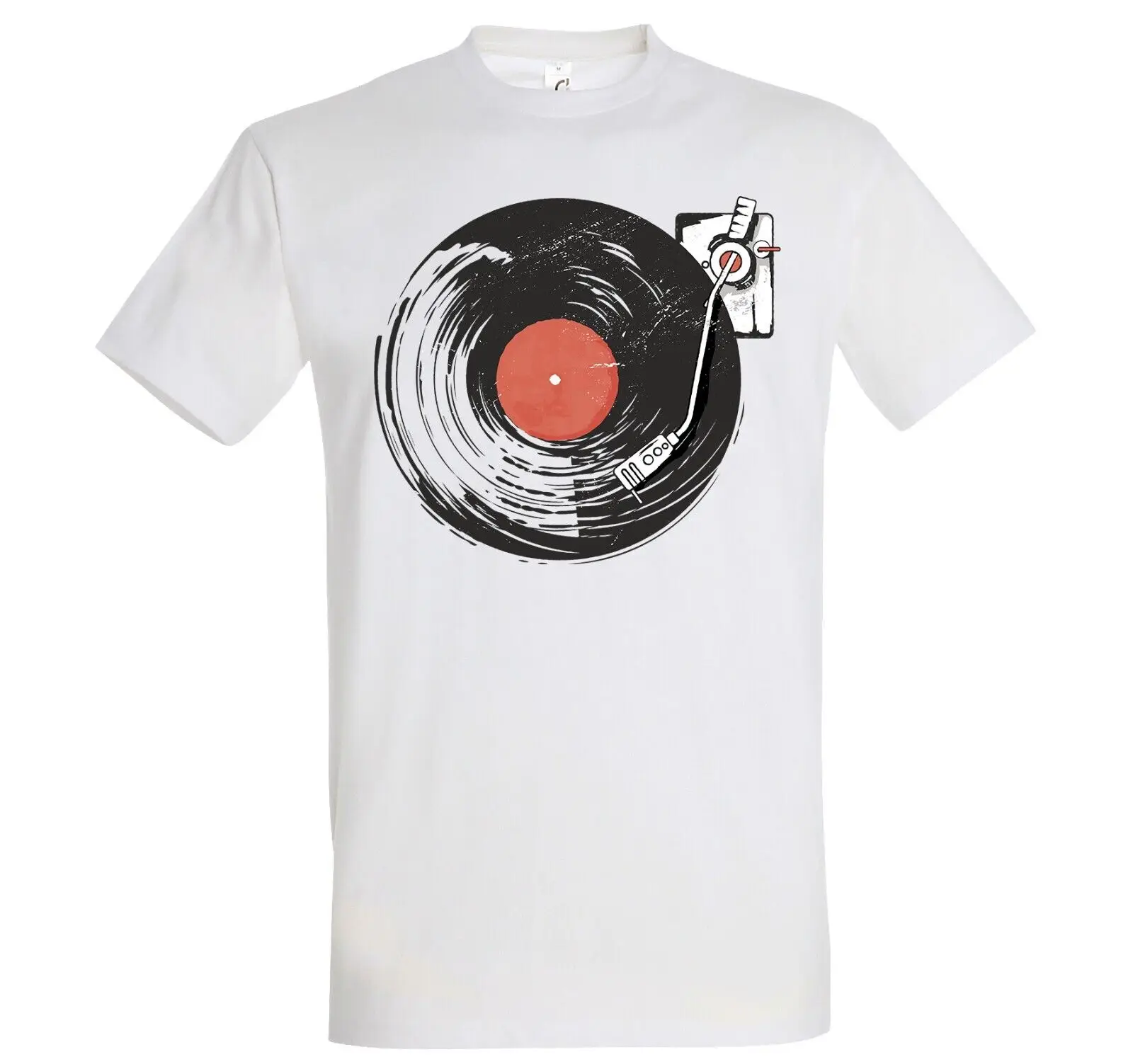 

Молодежный дизайнz Turntable Мужская футболка с логотипом и принтом Музыка DJ Party Dance