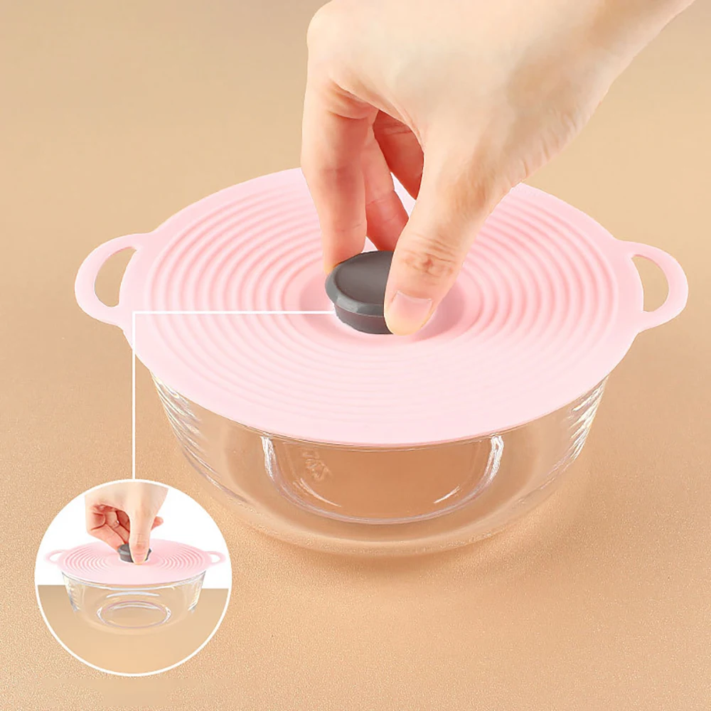 1PC Silicone Preservation Cover Anti Overflow Pot Cover High-temperature Resistant and Washable Kitchen Tools