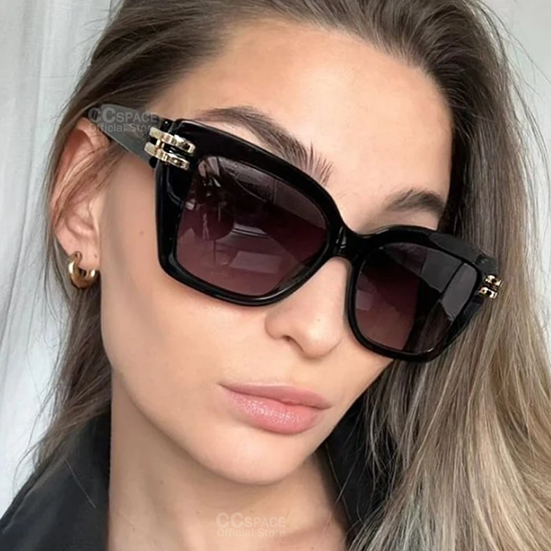 Luxury Square Sunglasses Women Brand Design Large Size Retro Suneyeglass Outdoors Casual Sunscreen Vacation Travel UV400 #301633