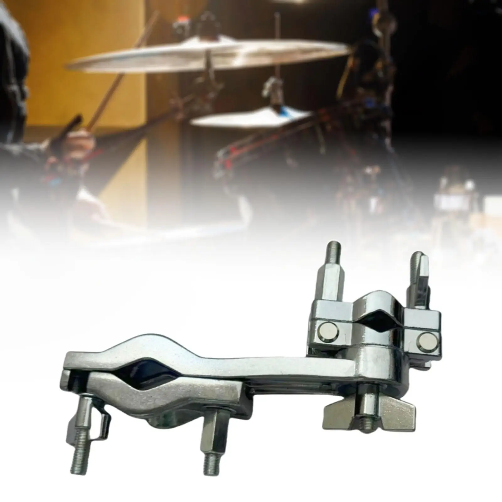 

Drum Rack Clamp Practice Tool Metal Hardware Professional Drum Mounting Bracket Cowbell Holder Percussion Instrument Accessories