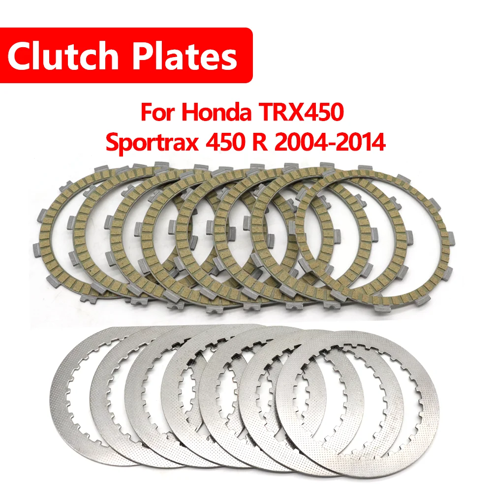 

For Honda TRX450 TRX 450 Sportrax 450 R 2004 2005 2006 2007 08-14 Motorcycle Accessories Clutch Plate Friction Disc Plate Kits
