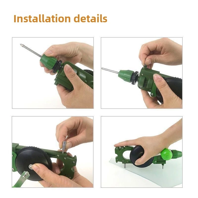 Hand-operated hole puncher, hand-held tile drill, integrated glass cutter, multifunctional ceramic cutter, etc