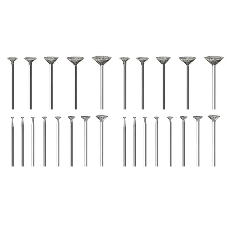 

ABWZ-Stone Carving Set Diamond Burr Bits Compatible With For Dremel, 26PCS Polishing Kits Rotary Tools Accessories