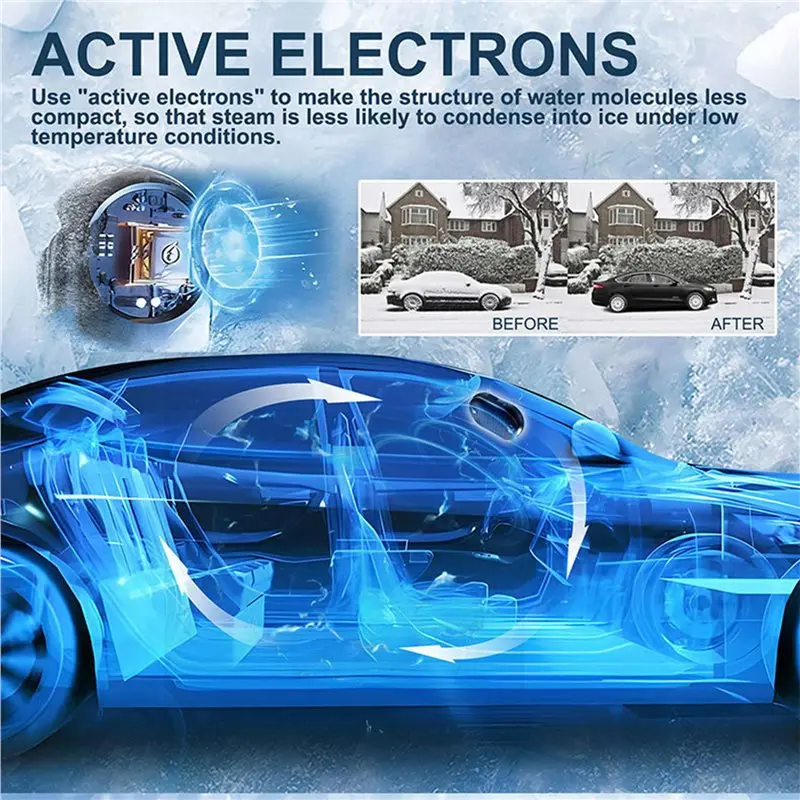 AASS-Snow Removal Device For Car Anti-Freeze Electromagnetic 3PCS Antifreeze Instrument For Car Windshield