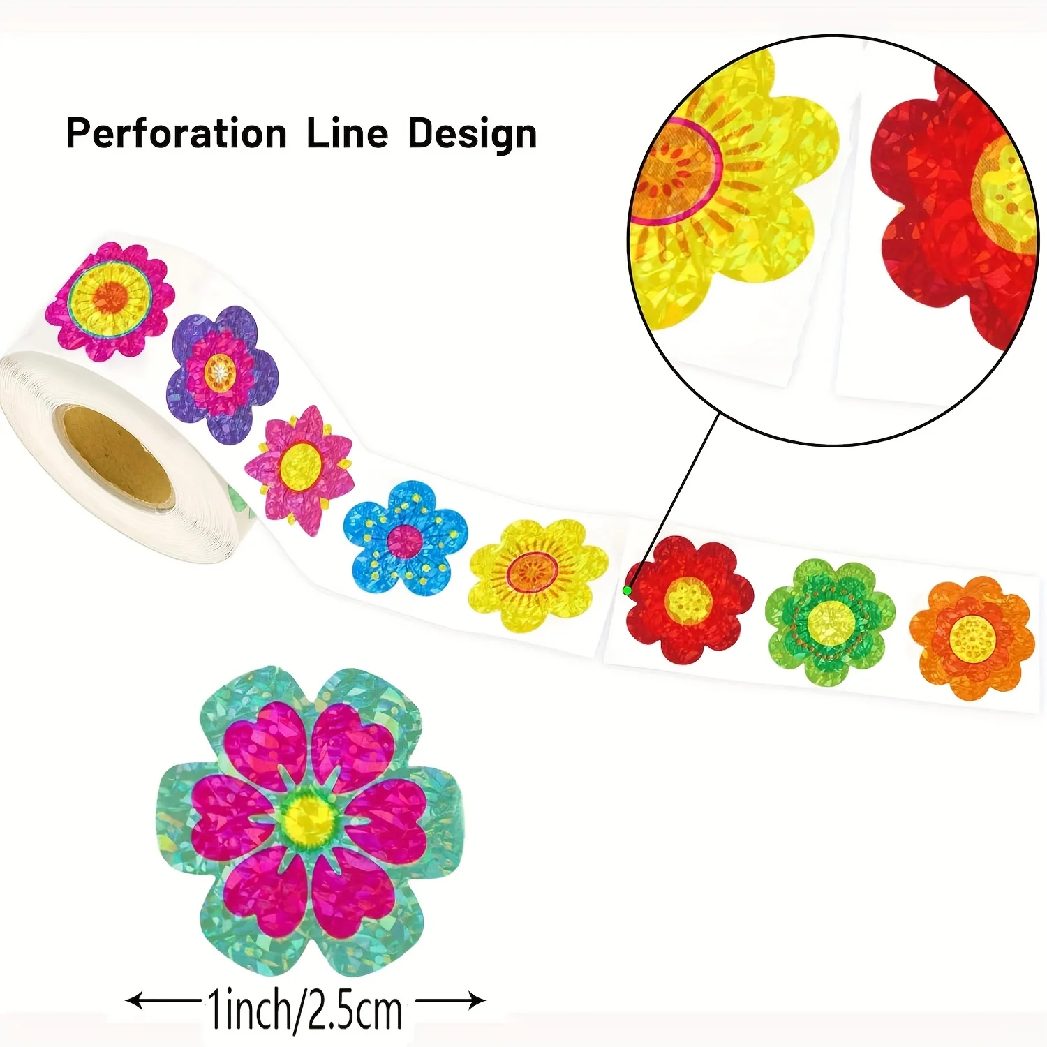 500 قطعة من ملصقات نمط الأزهار المتلألئة لهدايا عيد الميلاد ملصق تزيين لتشجيع ملصقات القرطاسية