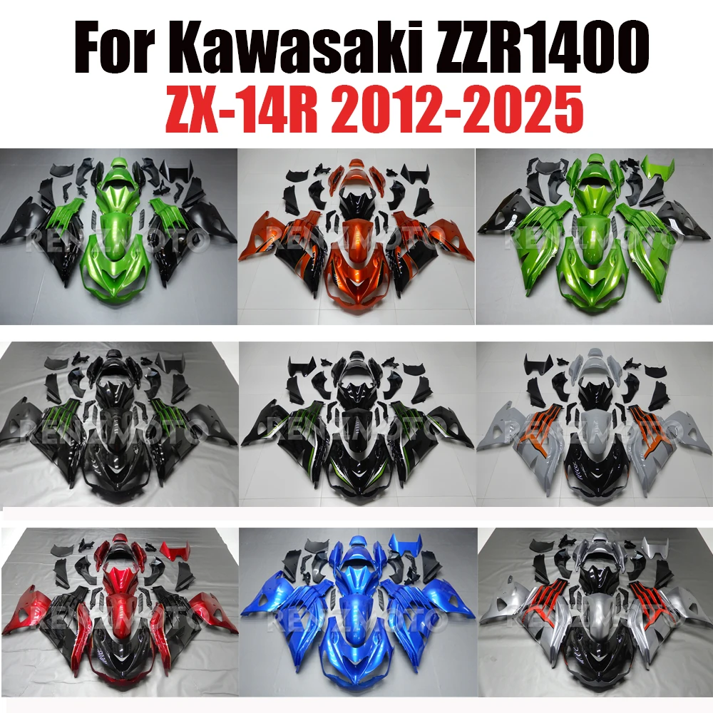 

Motorcycle Fairing Kit for Kawasaki ZX14R ZZR1400 2012-2024 Fairings Panel ZX14 ZZR 1400R 12-24 Green Gloss Bodyframe Cowl Shell