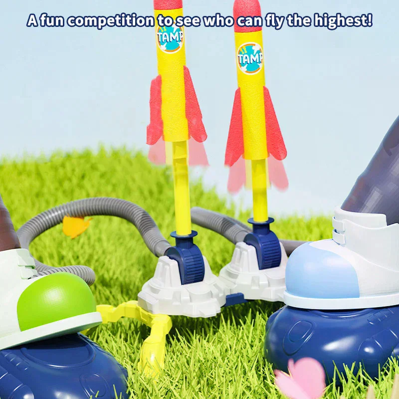 Kids Rocket Launcher Step Pump Power Air Pressed Stomp Outdoor Family Games Skyrocket Birthday Gifts Sports Toys For Children