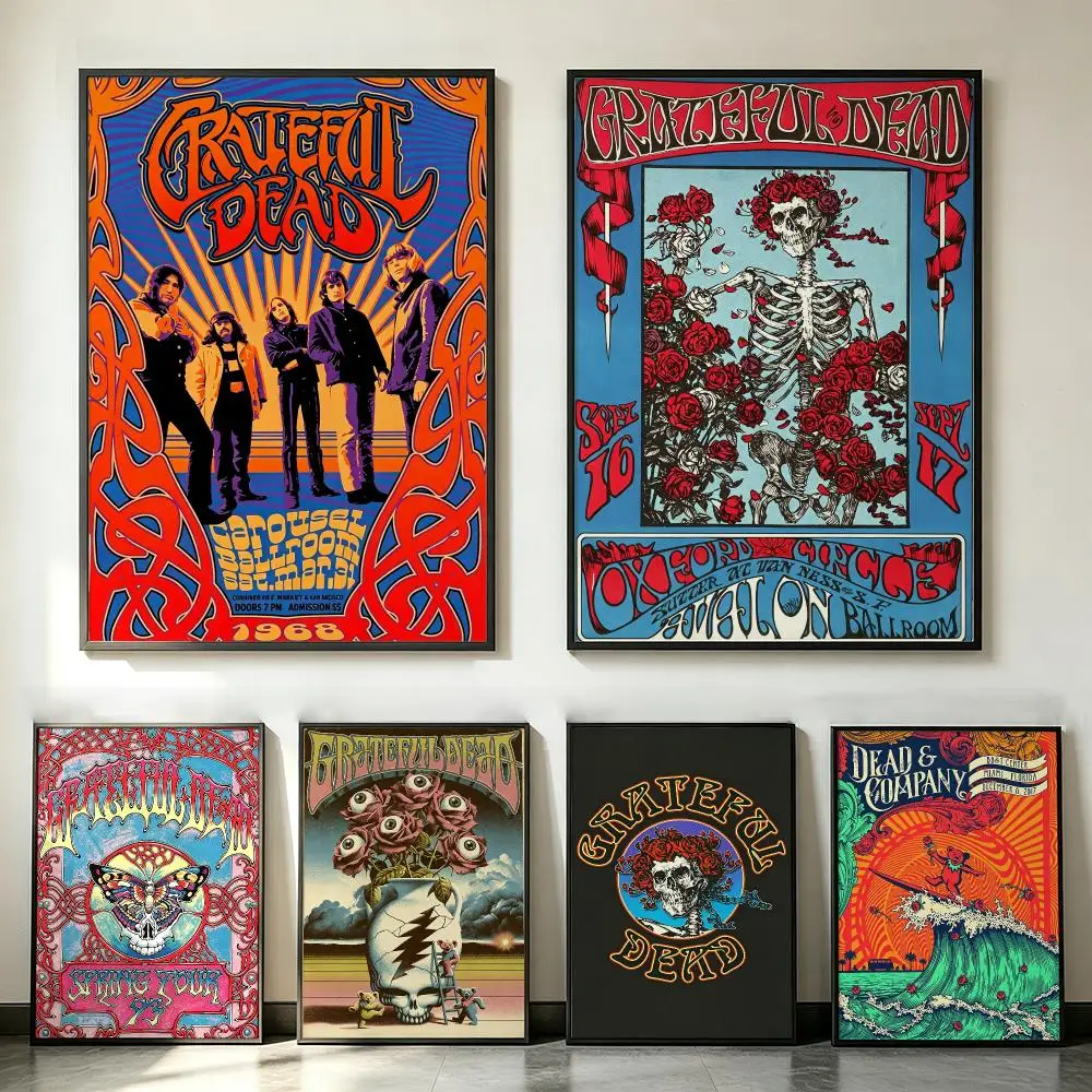 band Grateful Dead Poster Poster HD Trendy SelfAdhesive Wall Art Print For Living Room Bedroom Dorm Office Home Gift