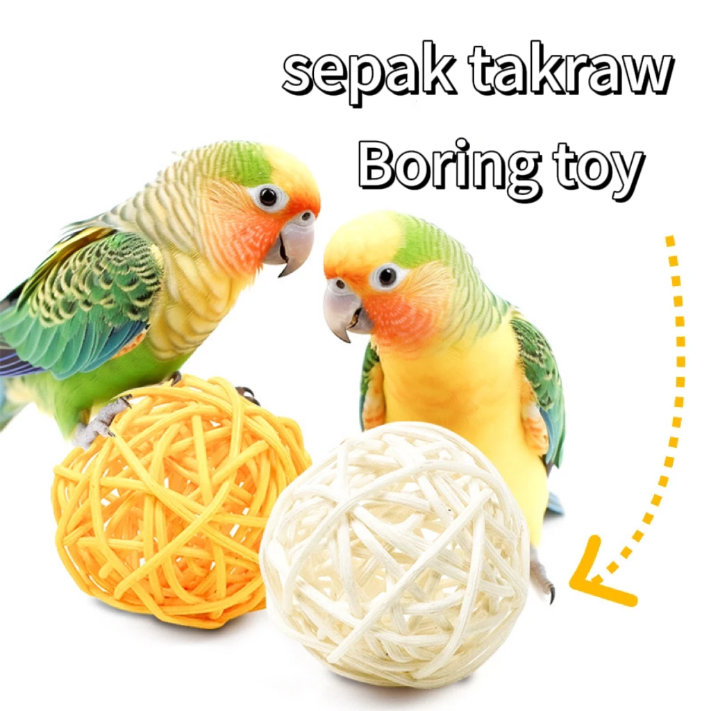 

Parrots chew toy balls colored rattan balls