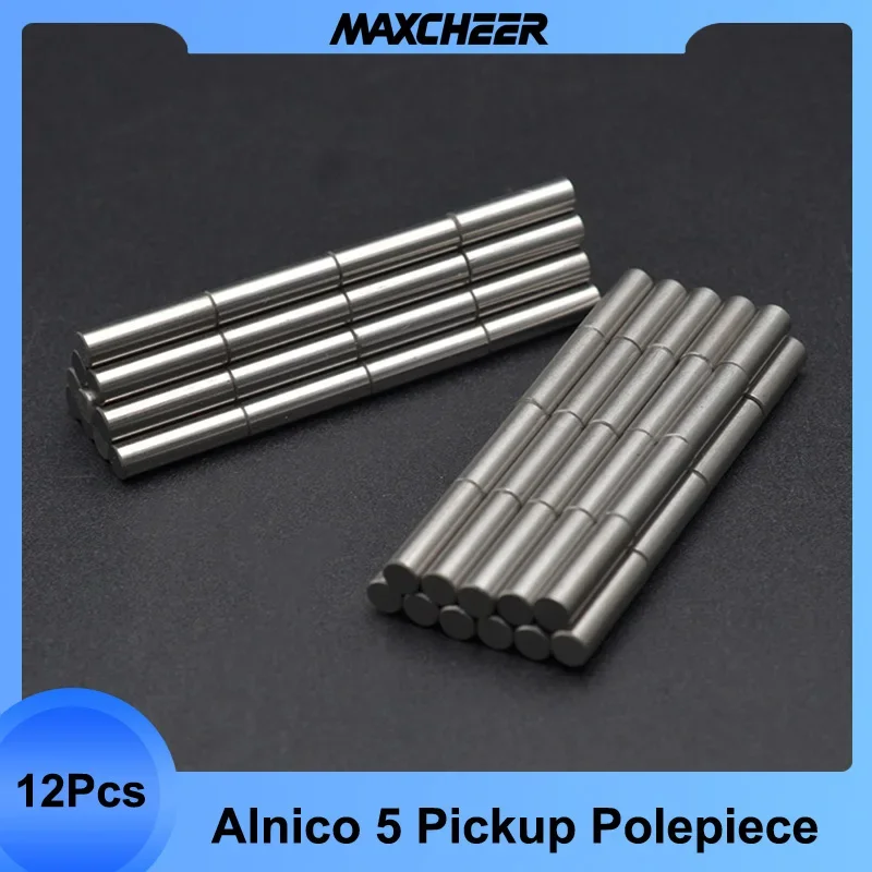 

12 Pcs Alnico 5 Electric Guitar Humbucker Pickup Polepiece Magnet Slug Rods