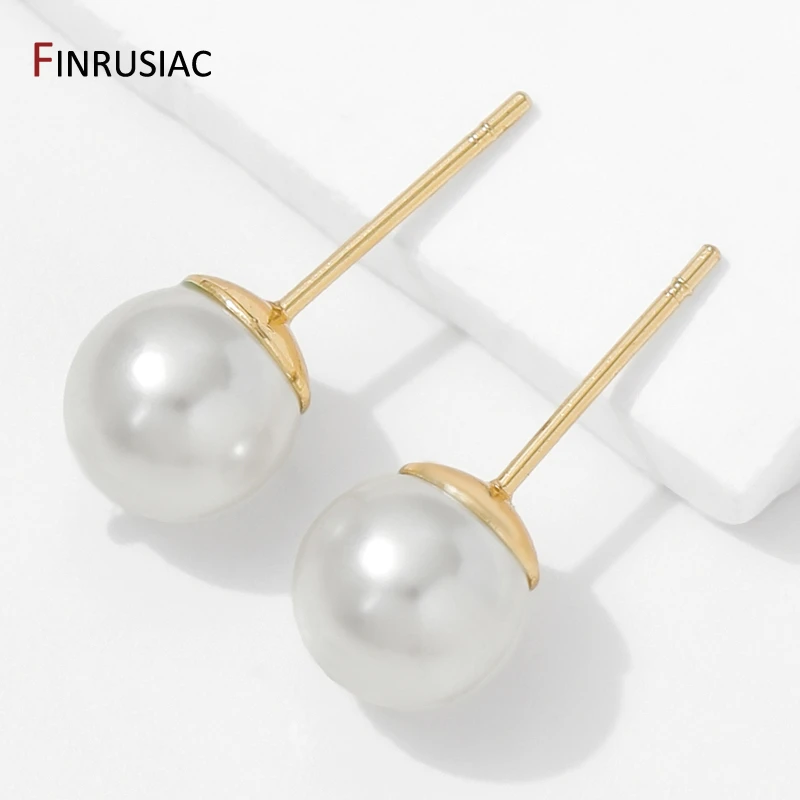 14-каратное позолоченное латунное основание для сережек, пустая стойка для ушей, лоток для ушей, беруши для жемчуга, аксессуары для изготовления сережек «сделай сам»