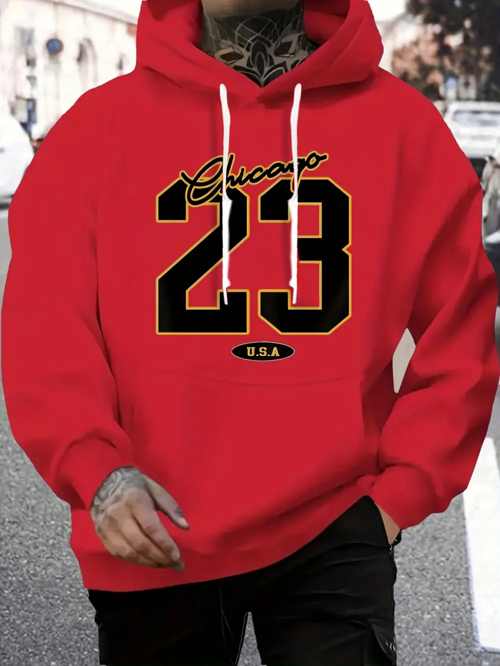 سترة رجالية عصرية للتدريب على الخريف بطباعة رقمية مريحة وناعمة بقلنسوة سترة رياضية خارجية