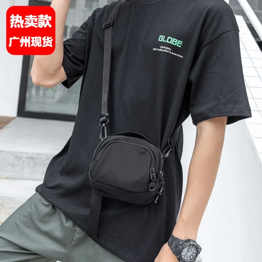 

【Spot goods】Men's one-shoulder -body bag light fashion brand casual men's bag small bag portable sports backpack mini mobile ph
