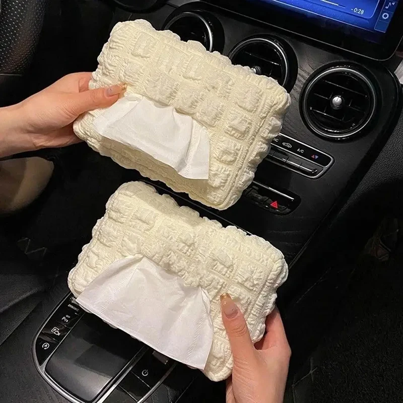 Car Tissue Box Car Suction Box Armrest Box Sun Visor Seat Hanging Cute And Minimalist