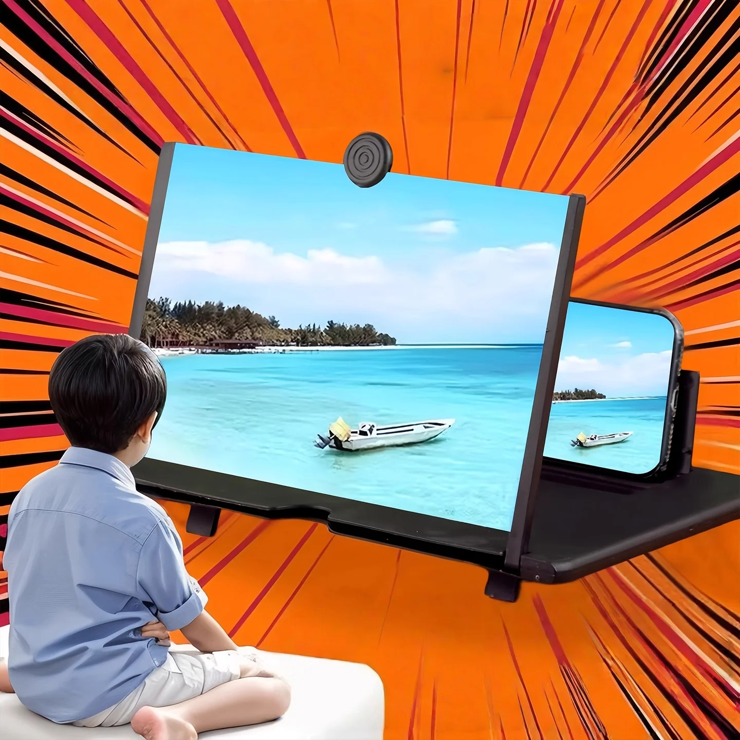 

12/10Inch HD Cell Phone Screen Amplifier Mobile Phone Holder Mobile Phone Portable Phone Screen Video Magnifier Stand Bracket