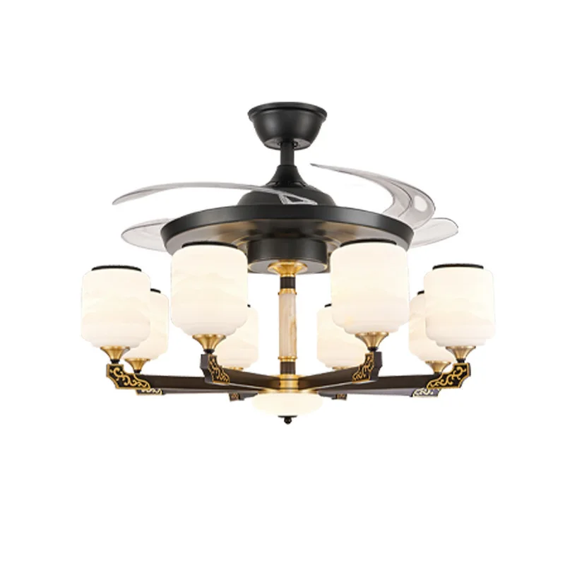 

New Chinese style, fan light, living room, frequency conversion, fan, atmosphere, Chinese style, dining room