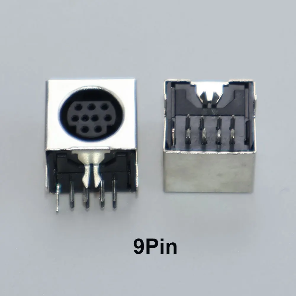 10 قطعة محطة الصوت والفيديو Din أنثى موصل مقبس S-فيديو PCB جبل 3/4/5/6/8/9Pin الفضة لهجة PS2 التعميم DIN مايكرو جاك