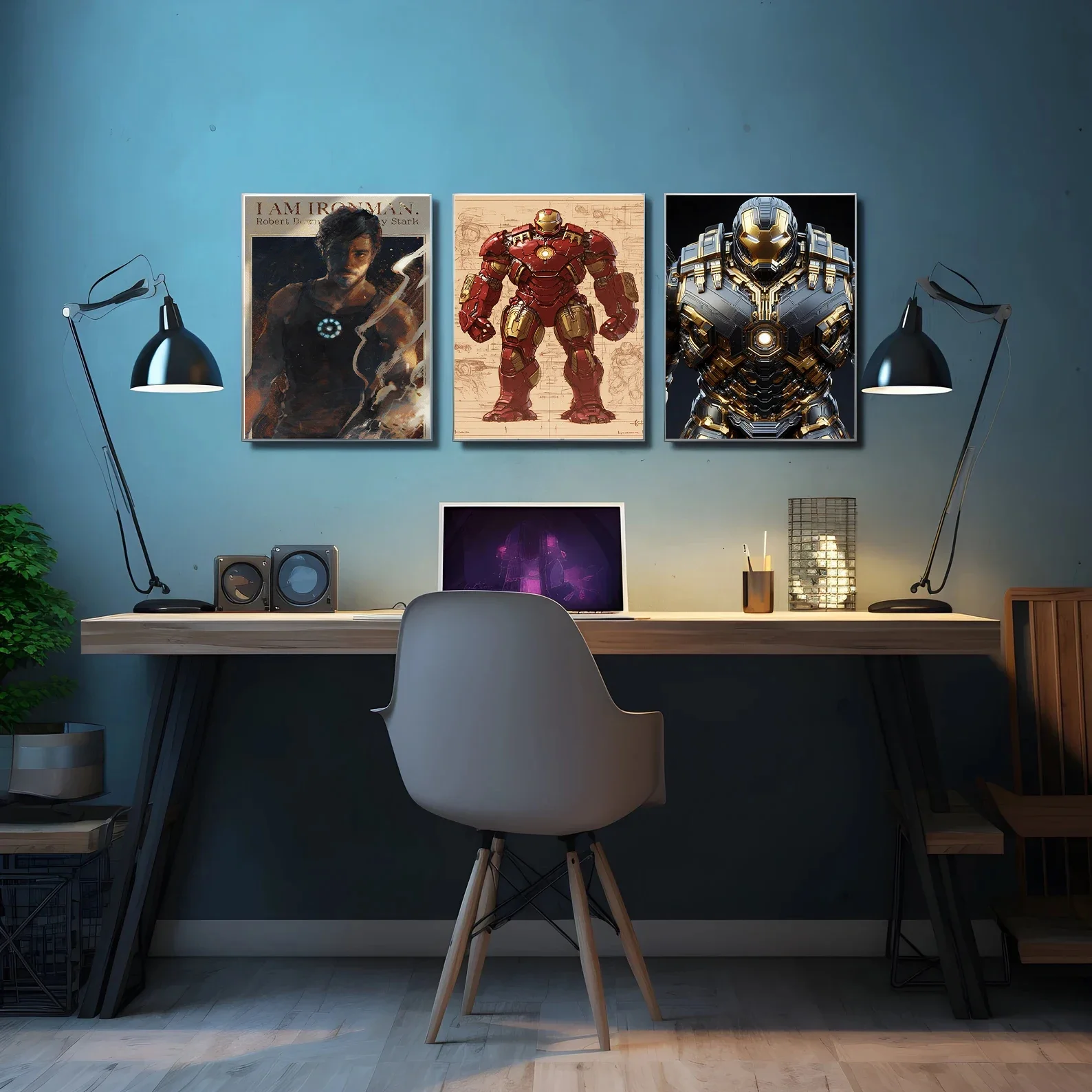 Movie Hero Iron Man Movie Posters Watercolor Paintings Canvas Fashion Pop Prints Wall Art Modern Home Decor Gifts Living Room